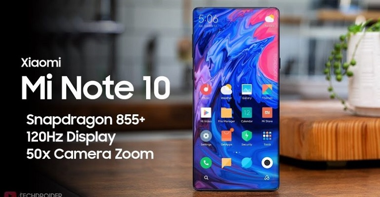 Xiaomi Mi Note 10 with a 4500 mAh Battery to be Launched Soon